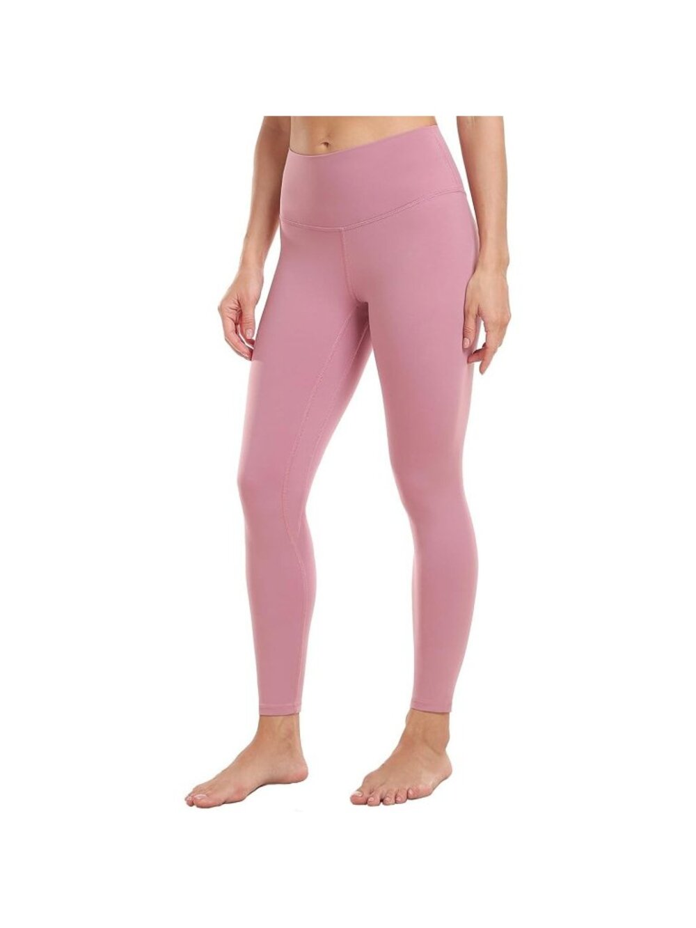 Colorfulkoala Women's Dreamlux Crossover Flare Leggings High Waist Pink Large